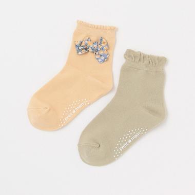 リボン/フリルソックス2P