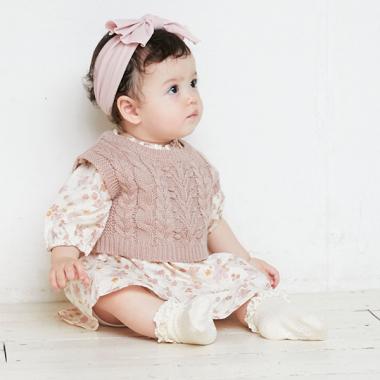 【リンク】ニットベストワンピセット(ベビーサイズ)