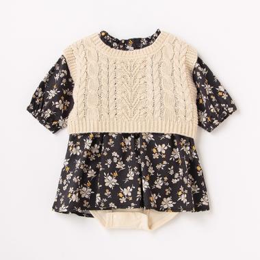 【リンク】ニットベストワンピセット(ベビーサイズ)