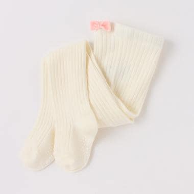 ウール混リブタイツ