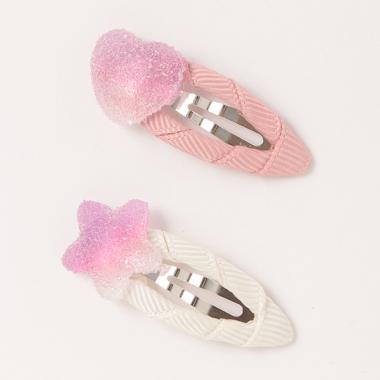 ハート星ヘアピンセット