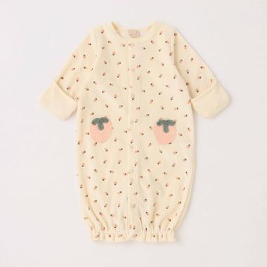 【抗菌防臭】いちご柄2WAYオール