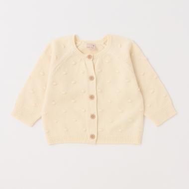 ポンポンニットカーデ