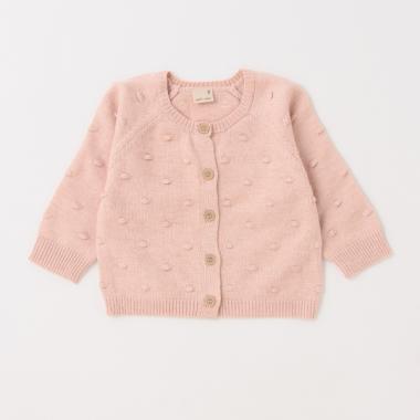 ポンポンニットカーデ