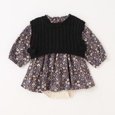 【リンク】ベストつきワンピセット(ベビーサイズ)