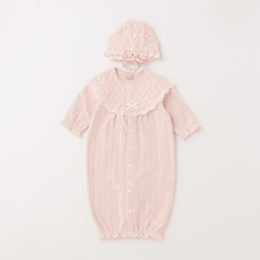 【弱酸性】帽子つきレース切替2WAYオール