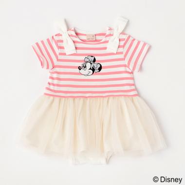 【リンク】【Disney】ボーダーロンパース　(ベビーサイズ)