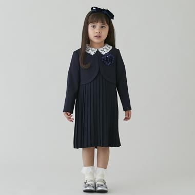 レース衿プリーツOP+JKセット