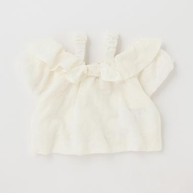 【リンク】レースオフショル短丈トップス(キッズサイズ)