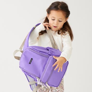 【WEB限定】【リンク】【プティプラ】カラフルキッズリュック【パープル】(キッズ)