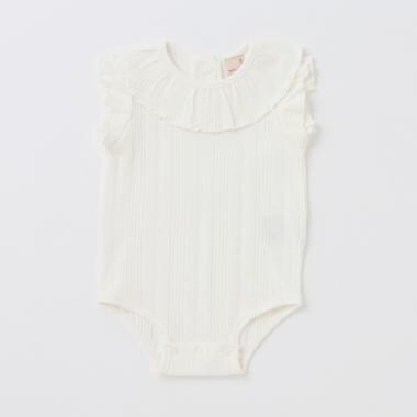 フリル袖ロンパース