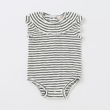 フリル袖ロンパース