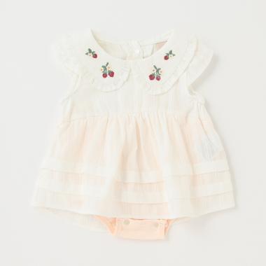 【リンク】イチゴ刺しゅうロンパース(ベビーサイズ)