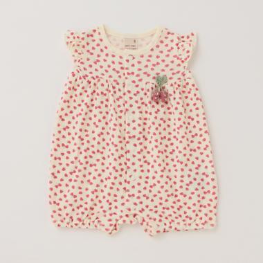 【オーガニック】フルーツ柄カバーオール