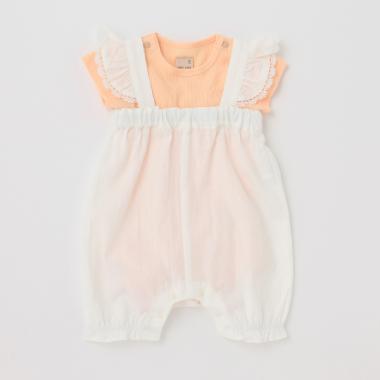 肩フリルサロペットセット