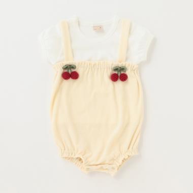 【リンク】チェリーモチーフサロペセット(ベビーサイズ)