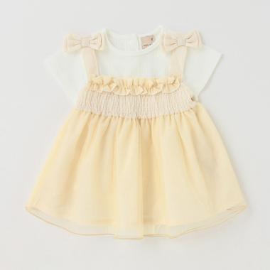 チュールOP半袖ロンパースセット