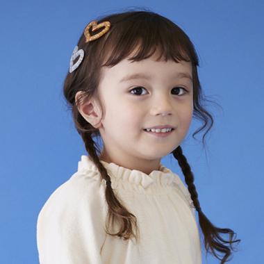 ラメハートヘアピン