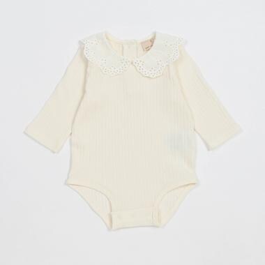 レース衿つきロンパース