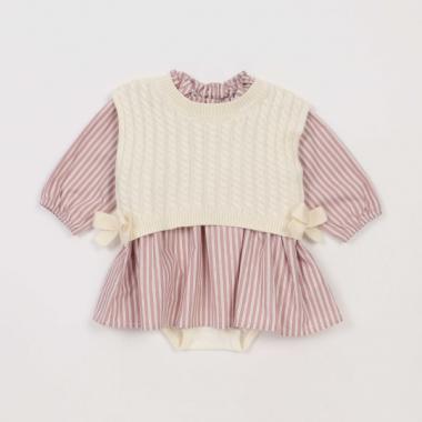 ニットベストつきワンピースセット