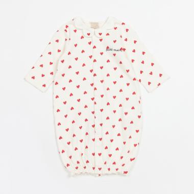 【弱酸性】ハート柄2WAYオール