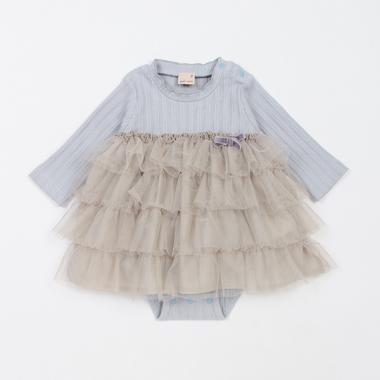 チュールティアードロンパース