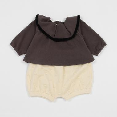 【リンク】フリル衿セットアップ（キッズサイズ）(ベビーサイズ)