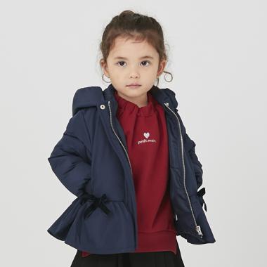 ペプラムダウンジャケット