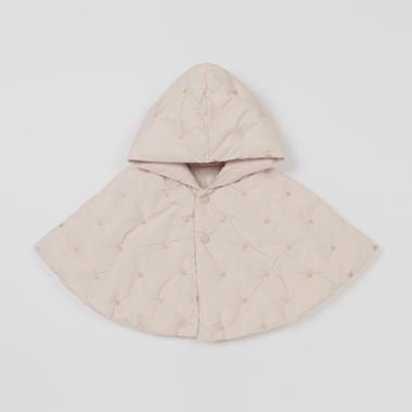 ハート刺しゅうキルトケープ