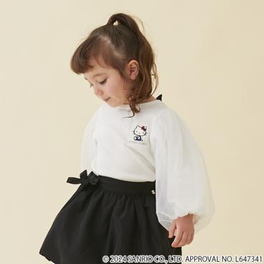 【サンリオキャラクターズ】チュールパフ袖8分丈長T
