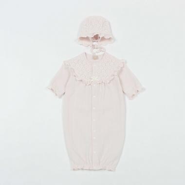 【弱酸性】帽子つきレースキリカエ2WAYオール