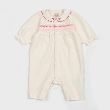 スモッキングカバーオール