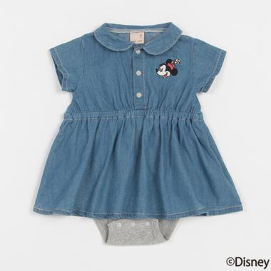 【Disney】シャツワンピースロンパース