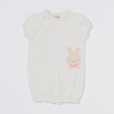 【弱酸性】ウサギアップリケ2WAYオール