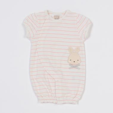 【弱酸性】ウサギアップリケ2WAYオール