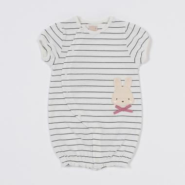 【弱酸性】ウサギアップリケ2WAYオール