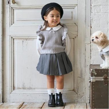 【リンク】ダブルウエストプリーツスカパン(キッズ)