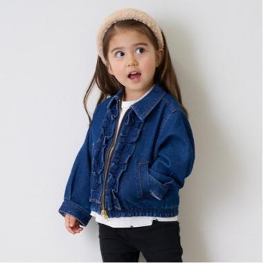 【リンク】デニムフリルジャケット(キッズ)