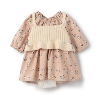 【リンク】花柄ワンピースビスチェセット(ベビー)