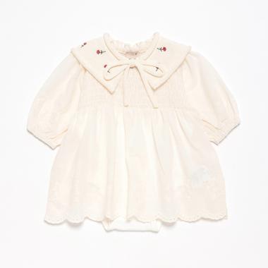 【リンク】ニット衿つきワンピロンパース