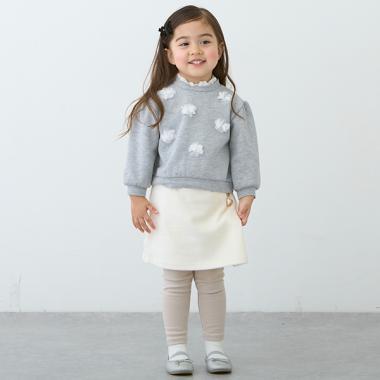 【リンク】ハート釦レギつきスカート(キッズ)