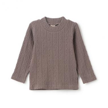 【シアバター】ジャガードハイネック長T