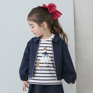 【リンク/花粉防止】zipカットブルゾン(キッズサイズ)