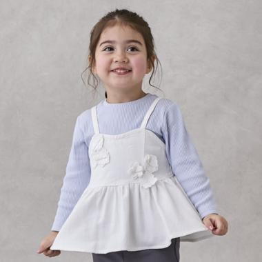 【リンク】花ビスチェ長Tセット(キッズ)