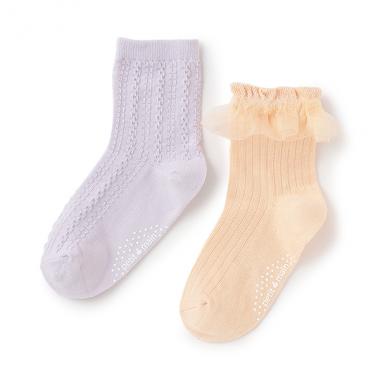 フリル・フロートクルーソックス2P