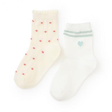 ハート・ラインクルーソックス2P