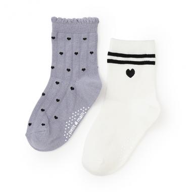 ハート・ラインクルーソックス2P
