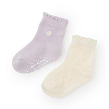 刺しゅう・フロートクルーソックス2P