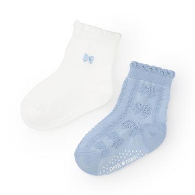 刺しゅう・フロートクルーソックス2P