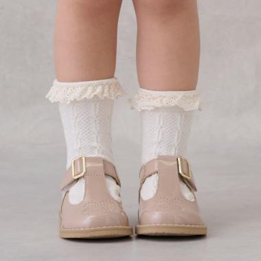 レースつきクルーソックス